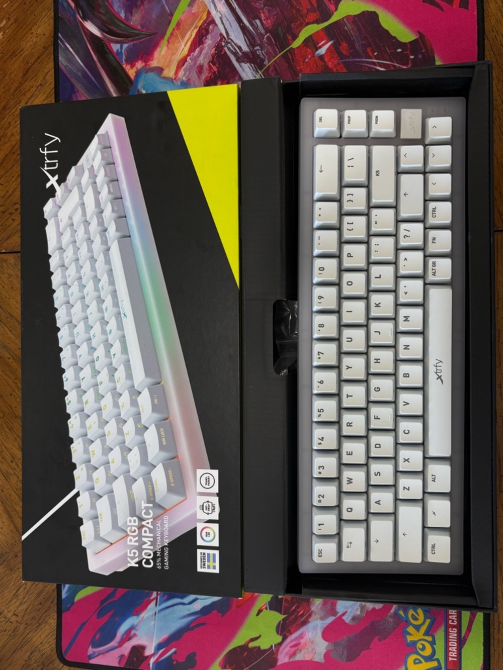 Xtrfy K5 Compact 65% Mechanical Keyboard — White with RGB Lighting